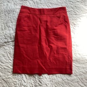 Coral Pencil Skirt